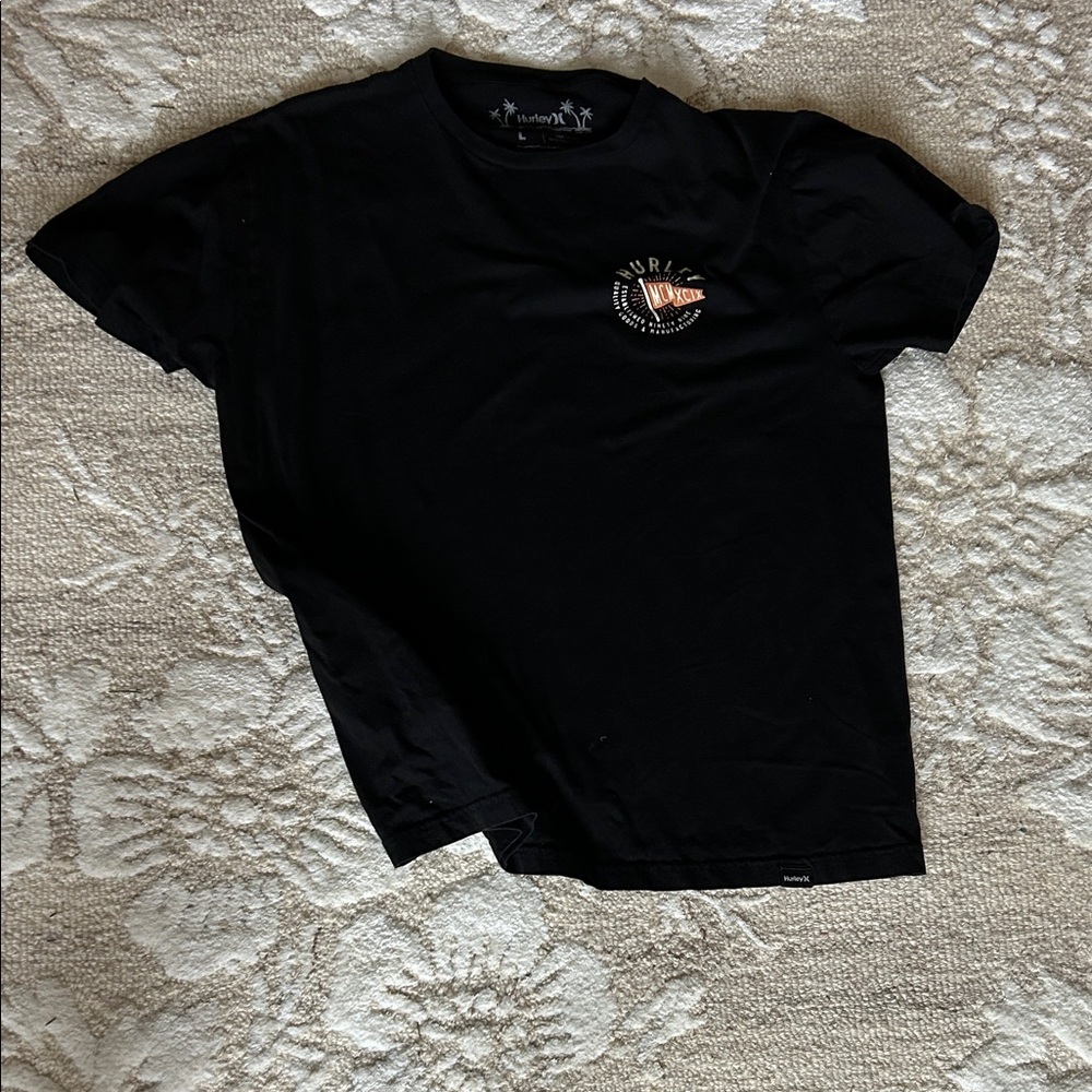 Hurley Black Tee with Graphic Accent